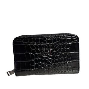 Black Croc Embossed Wallet